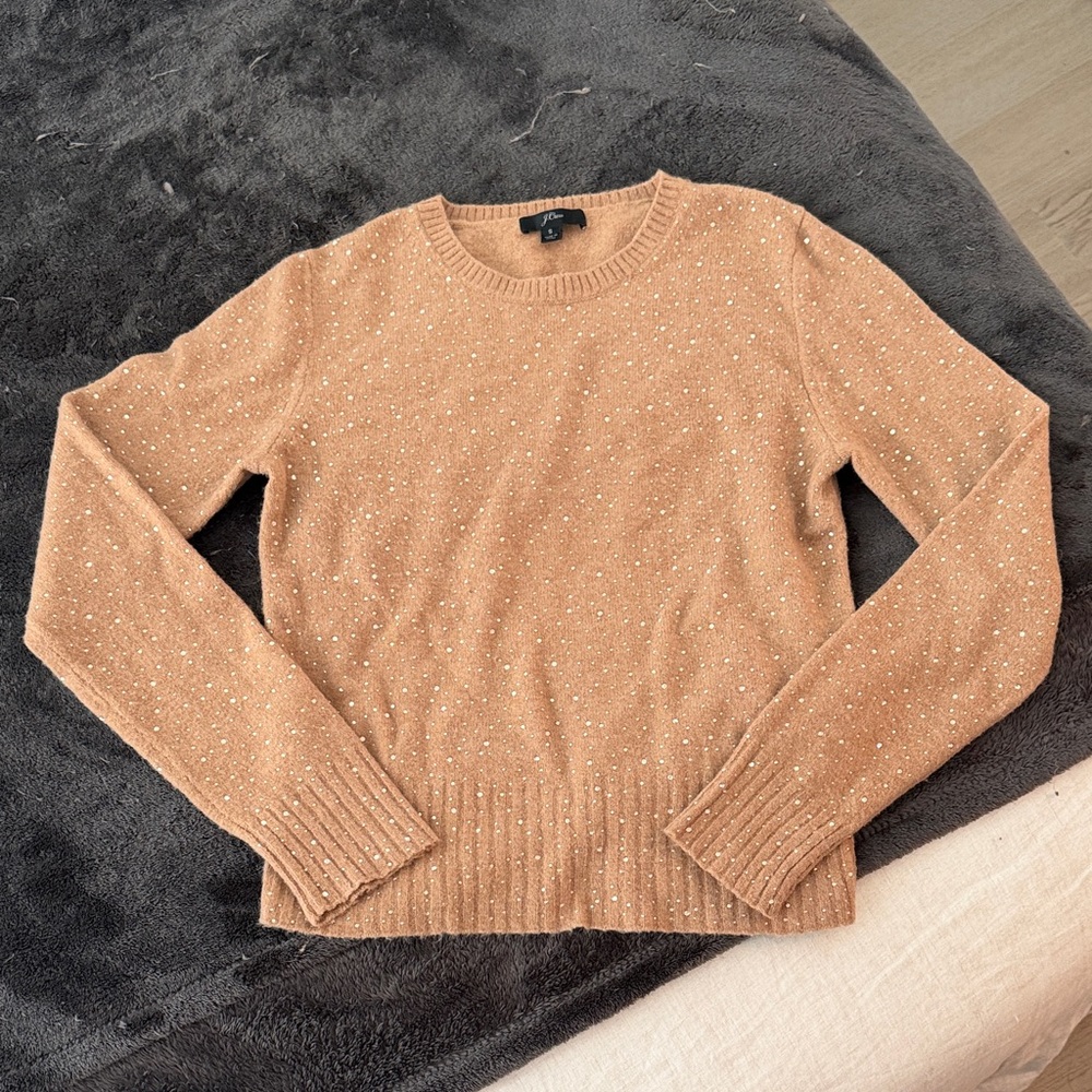 Jcrew Wool Rhinestone Sweater
